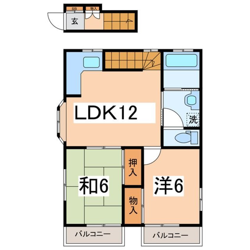 間取図 ルーミー甲府18号館