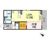 D-ROOMやはたIII 1LDKの間取り