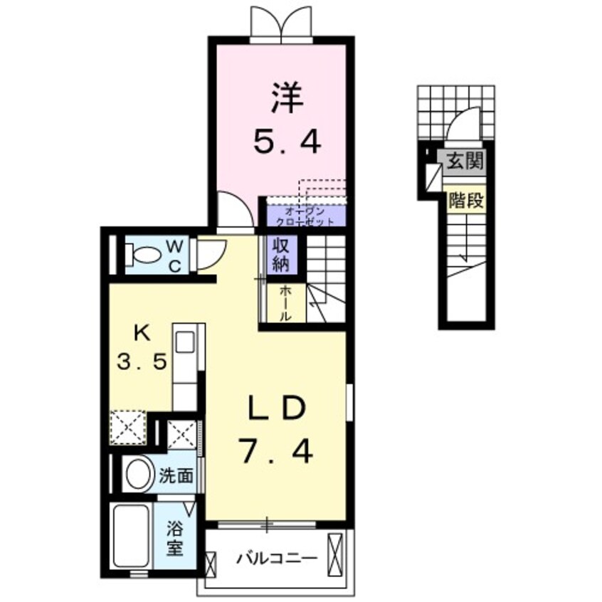 間取図 ハイツ・ＪＩＮ　住吉II