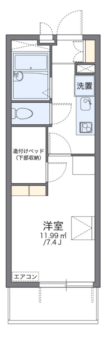 間取図 レオパレス甲府塩部