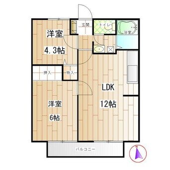 間取図 パナハイツ小菅Ｃ