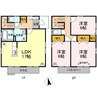 グレープハウス　K（B棟） 3LDKの間取り