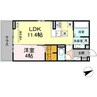 ノイハイマート屋形 1LDKの間取り