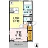 ハイグレース相生 1LDKの間取り