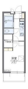 レオパレスペパーミント 1Kの間取り