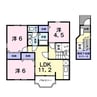 サンライト 3LDKの間取り