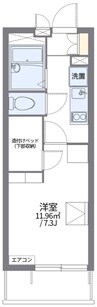 レオパレスサニープレイス甲府 1Kの間取り