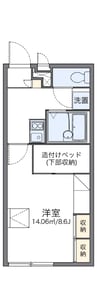 レオパレスＨＥＡＶＥＮ 1Kの間取り