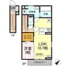 コーポTMT 1LDKの間取り