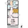 ヴィラクレストVI 1Rの間取り