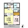 ヴィラクレストVI 1LDKの間取り