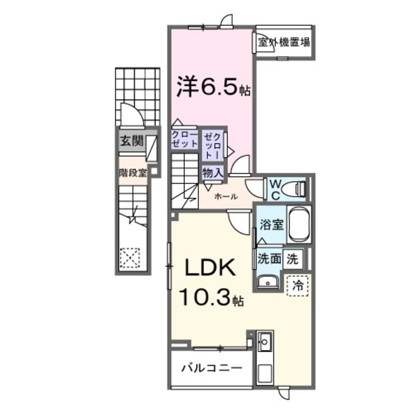 間取図 ヒカルサ甲府国母　イースト
