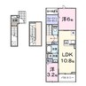 ヒカルサ甲府国母　イースト 2LDKの間取り
