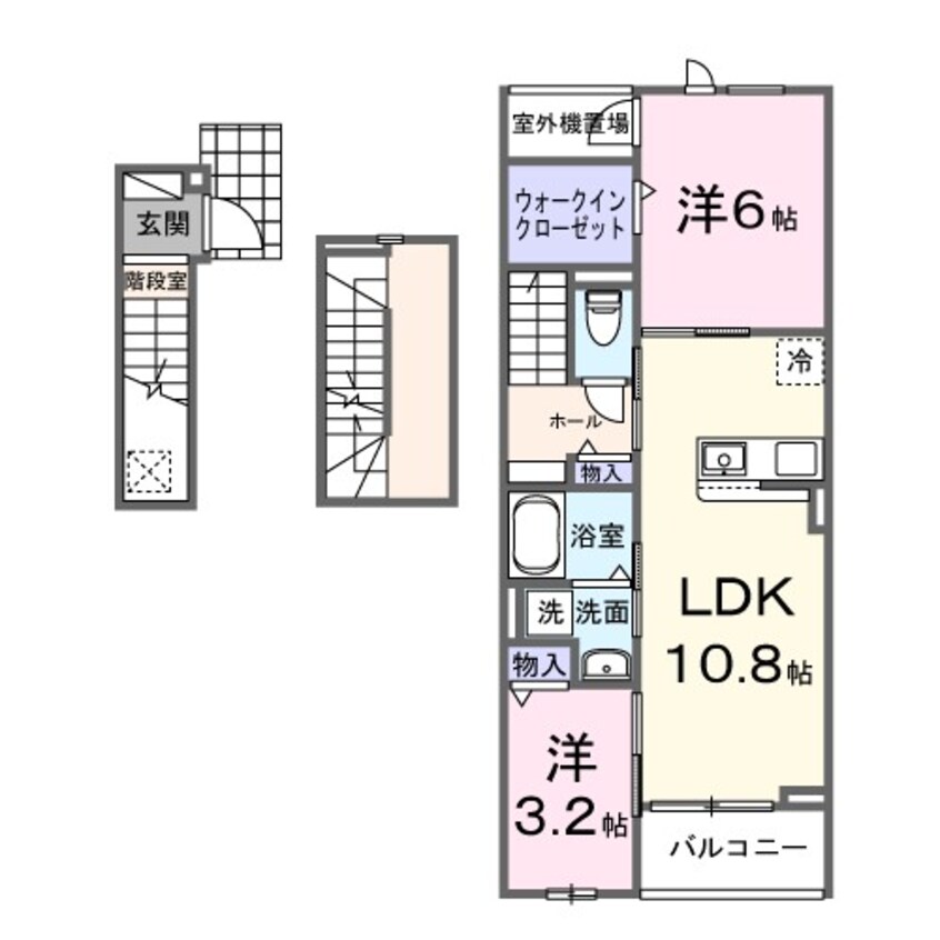 間取図 ヒカルサ甲府国母　イースト