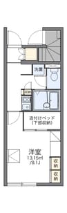 レオパレスアグリII 1Kの間取り