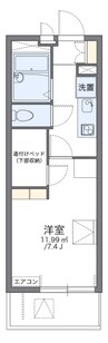 レオパレス甲府塩部 1Kの間取り
