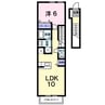デュ　ボワ 1LDKの間取り