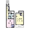 ハイ　アヴェニールII 1LDKの間取り