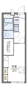 レオパレスＮＡＲＵＳＨＩＭＡ 1Kの間取り