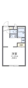 レオパレスサウススクエア 1Kの間取り