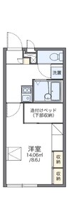 レオパレスＡ　Ｉ 1Kの間取り
