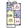 イーストガーデン 2LDKの間取り