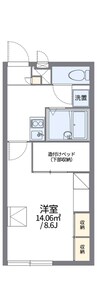 レオパレスＳＩＬＫ 1Kの間取り