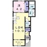 イーストコート 1LDKの間取り