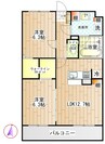Lusora　Osato 2LDKの間取り