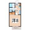Green roof 1Kの間取り