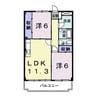 Ｂ・Ｂエイト 2LDKの間取り
