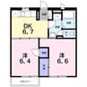 ルミエールマキタ 2DKの間取り