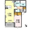 D-ROOM上石田 1LDKの間取り