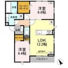 D-ROOM上石田 2LDKの間取り