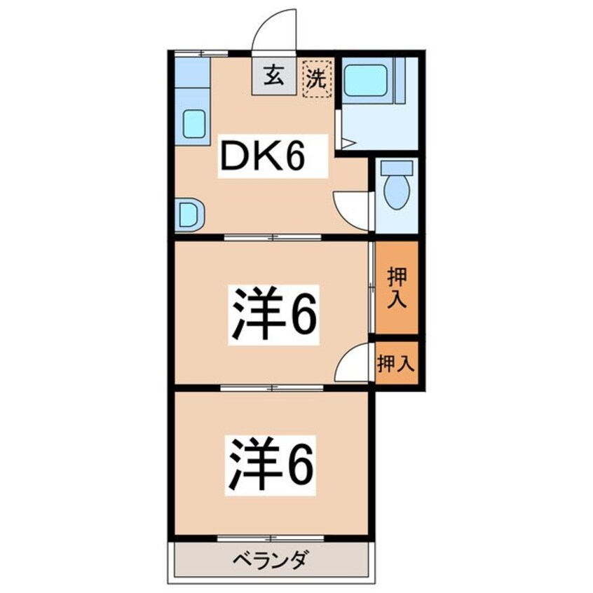 間取図 ひまわりハイム下祖母石