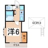 ＴＭ甲府 1Kの間取り