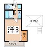 ＴＭ甲府 1Kの間取り