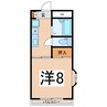 アベニューアルプスＣ 1Kの間取り