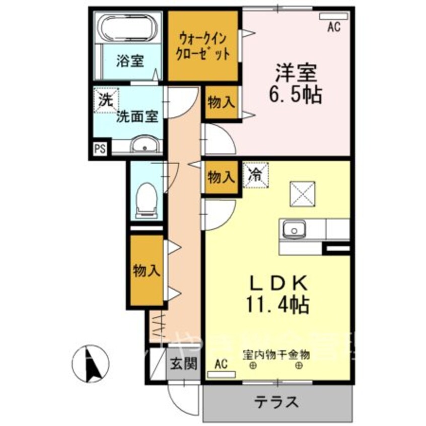 間取図 Ｒａｆｆｉｅ ＫＡＩ （ﾗﾌｨｰｴ ｶｲ）A