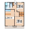 クレール・カズ 2LDKの間取り