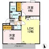 セジュール割石 2LDKの間取り