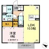 ソフィアA 1LDKの間取り