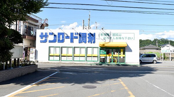 ｻﾝﾛｰﾄﾞ調剤 韮崎市立病院前店(ドラッグストア)まで317m ルシーレ