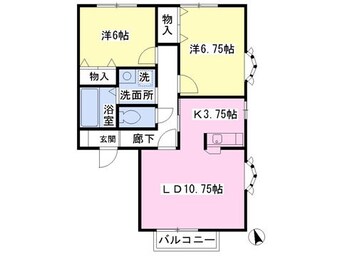 間取図 アーブヴィレ　A