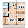 メゾン・ド・広瀬 2LDKの間取り