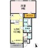 セジュールモダンコート 1LDKの間取り