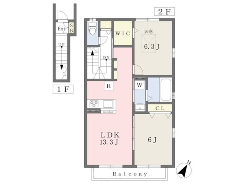 間取図 MITUI KAI NORTH