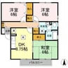 グランドキャッスルGOMI C 3DKの間取り