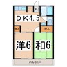 シティハイム　アスティ石橋 2DKの間取り