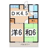 シティハイム　アスティ石橋 2DKの間取り